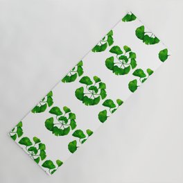 Gingko leaves pattern in green Yoga Mat