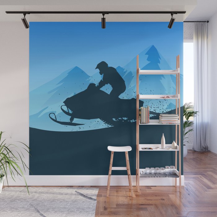 Jet Ski Winter Game Wall Mural