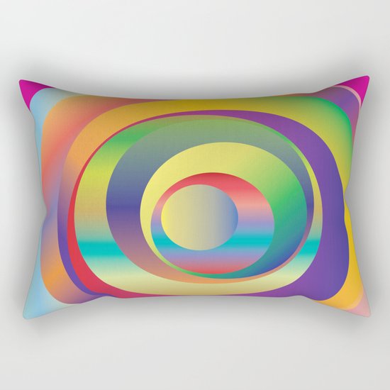 Circles - Optical Game 9 Rectangular Pillow