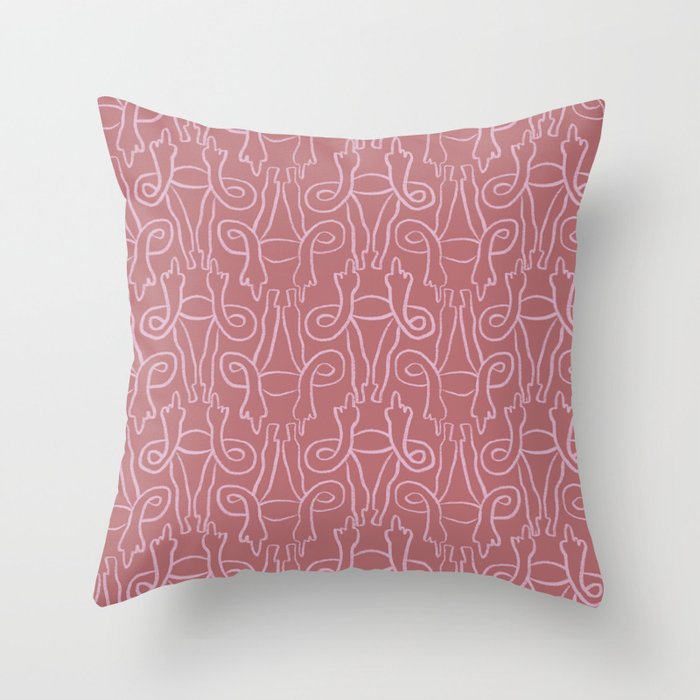 stay the f*ck out of my uterus Throw Pillow