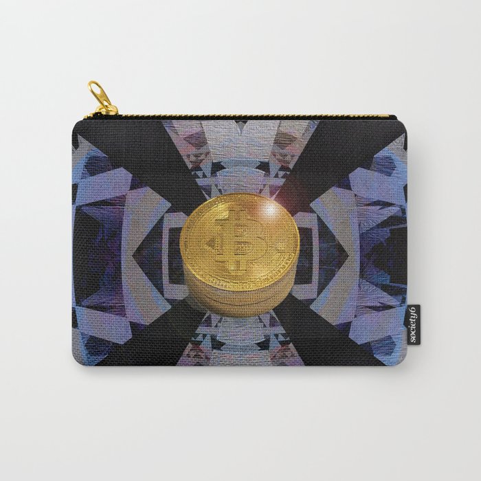 Bitcoin Cryptocurrency Art Mandala Carry-All Pouch