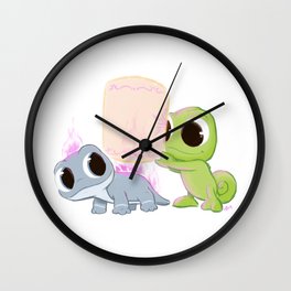 cold blooded and warm hearted  Wall Clock | Bruni, Drawing, Pascal, Sidekick, Digital, Lantern, Chameleon, Frozen, Lizard 