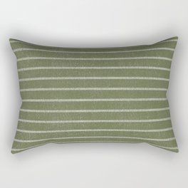 Classic Stripe (Moss Green) Rectangular Pillow