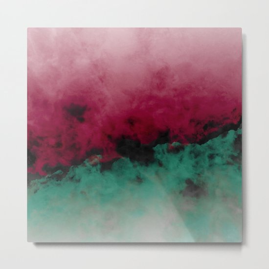 Zero Visibility Poinsettia Ombre Metal Print