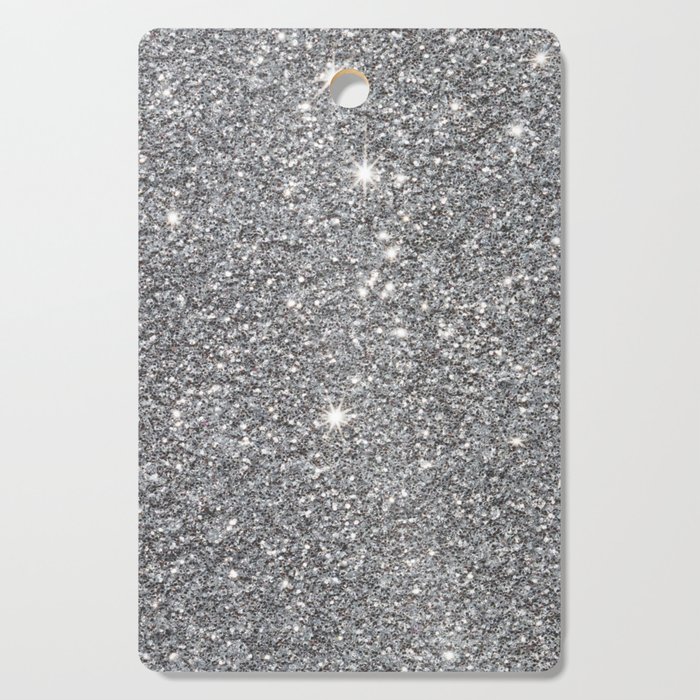 silver shine glitter Cutting Board