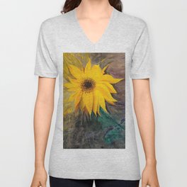 Sunflower Blown Inside Out V Neck T Shirt