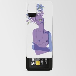Lilac Beauty / Purple, blue and green naked woman with flowers / Explicit Design Android Card Case