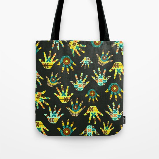 Colorful hands Tote Bag