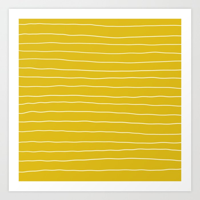 Hand drawn white lines Art Print by ARTStudio88design Society6