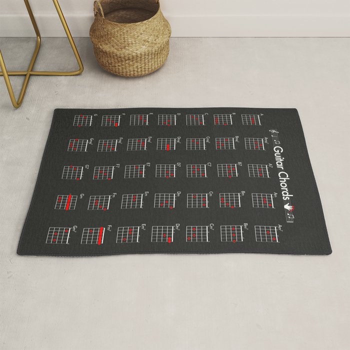 Guitar Chords Rug by Finlay McNevin Society6