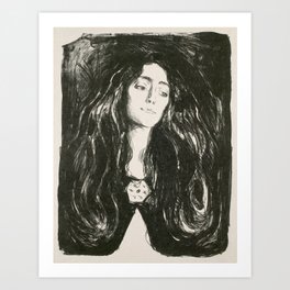 Edvard Munch - The Brooch. Art Print | Eva, Woman, Gift, Face, Musical, Brooch, Artist, Curated, Lyrical, Friends 