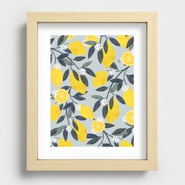 Lemons pattern Recessed Framed Print