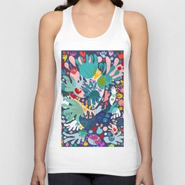 Flowers of Love Joyful Abstract Decorative Pattern Colorful  Tank Top