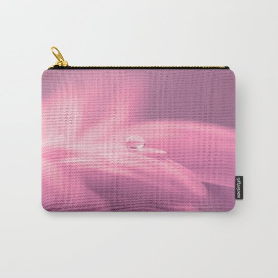 Lonely droplet pink daisy flower - Floral on #Society6 Carry-All Pouch