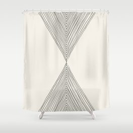 Minimalist Boho Triangles Shower Curtain