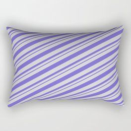 [ Thumbnail: Light Grey & Slate Blue Colored Lines Pattern Rectangular Pillow ]