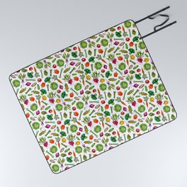 Vegetable Garden - Summer Pattern With Colorful Veggies Picnic Blanket