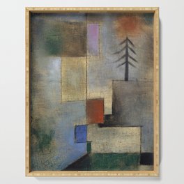  Paul Klee - Small Picture of Fir Trees (1922) Serving Tray