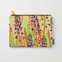 Floral Hyacinth Garden Stripe Carry-All Pouch