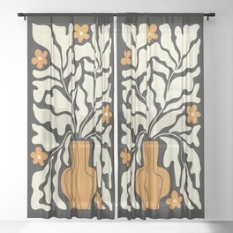 Golden Vase 02 | Summer Bloom: Matisse Night Edition Sheer Curtain