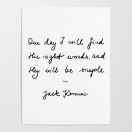 jack kerouac - the dharma bums - quote Poster
