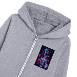 Tokyo Street Cyberpunk Kids Zip Hoodie