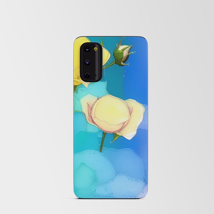 Lemon Yellow Roses Android Card Case