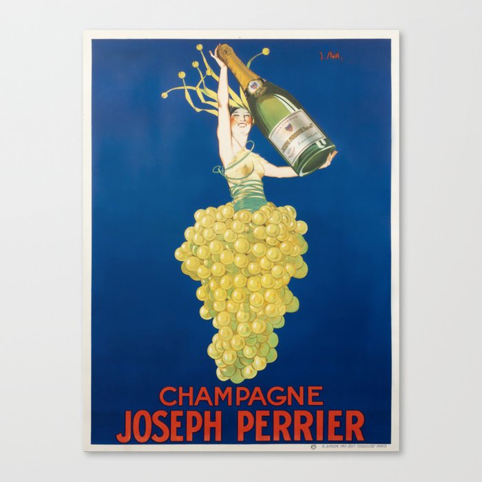 Vintage Poster - Champagne Joseph Perrier Canvas Print