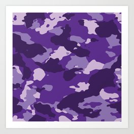 Purple Camo Art Print