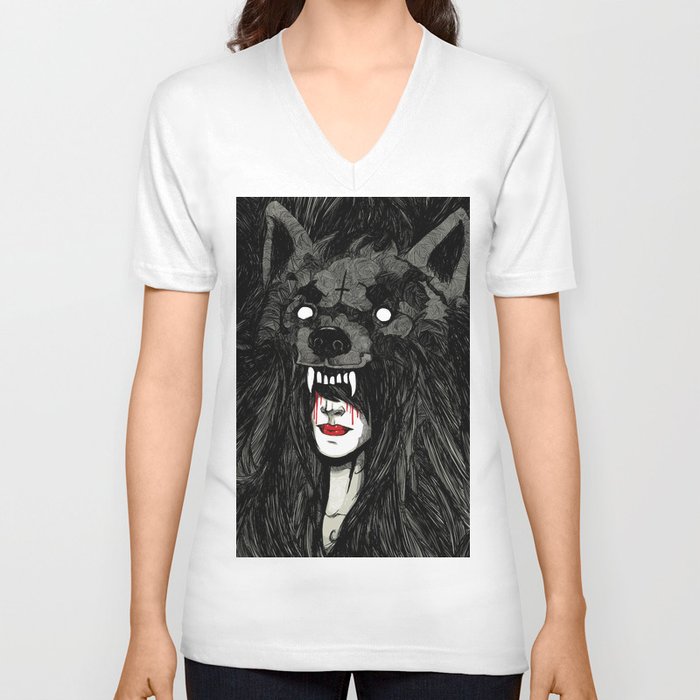 of wolf and men V Neck T Shirt