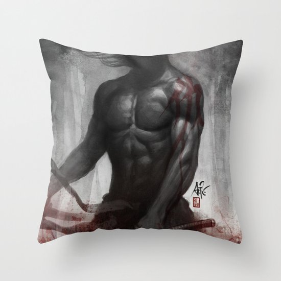 Samurai Vengeance Throw Pillow