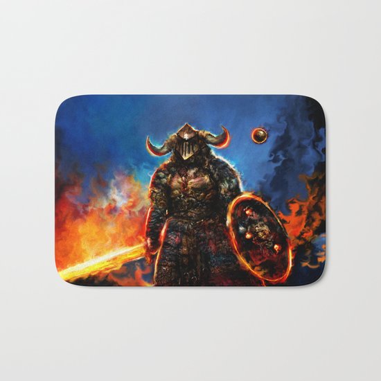 viking and his droid Bath Mat