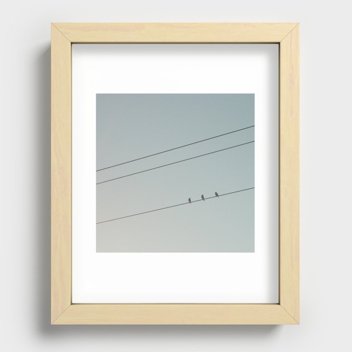 three little birds Recessed Framed Print