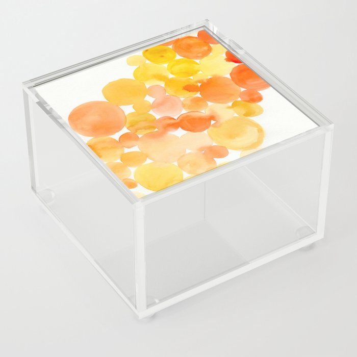 Orange Circles Acrylic Box