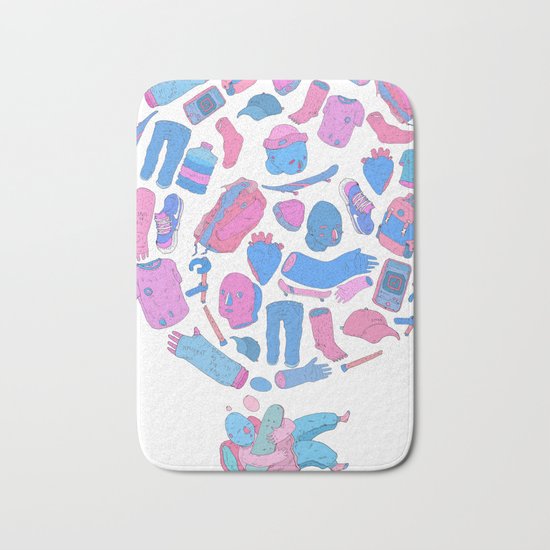 dream about skateboad! Bath Mat