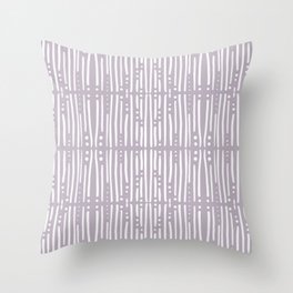 Boho Shibori Stripes Lavender Throw Pillow