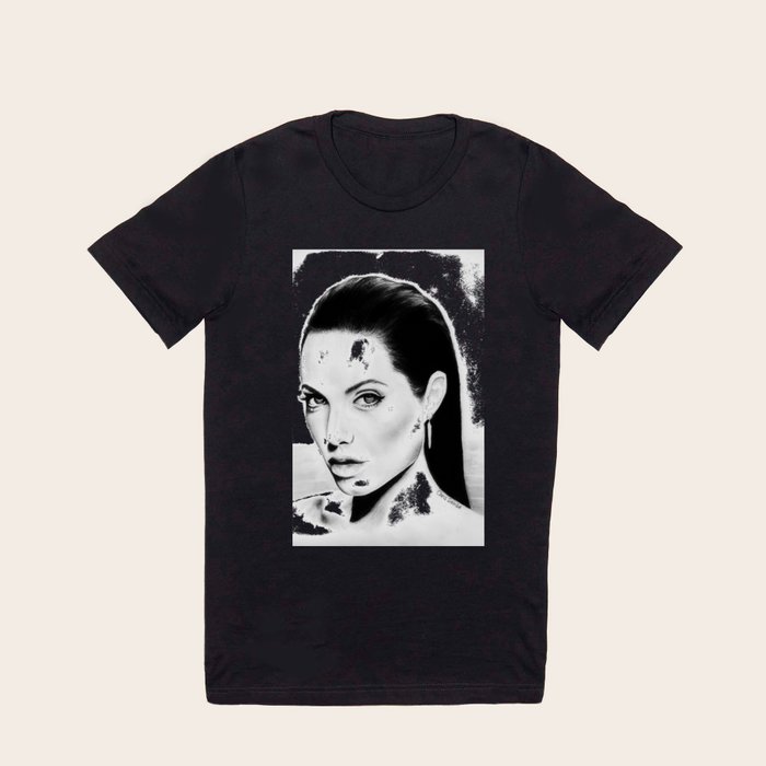 Angelina Jolie Portrait T Shirt by Chris Samba Society6