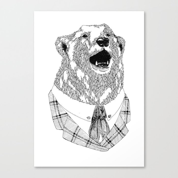 Mr  Bear Canvas Print
