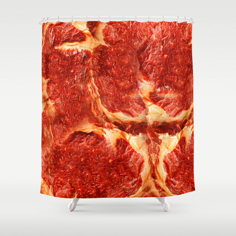 Meat Shower Curtain By Fluex Society6
