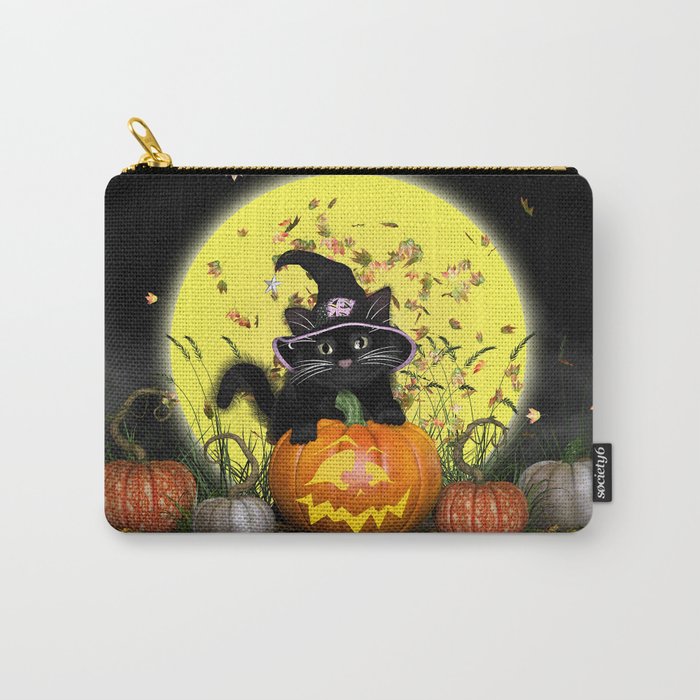 Pumpkin Kitty Carry-All Pouch