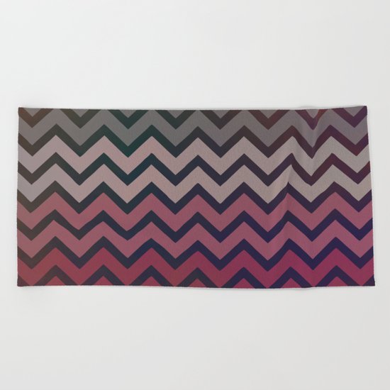 Pink Chevron Beach Towel