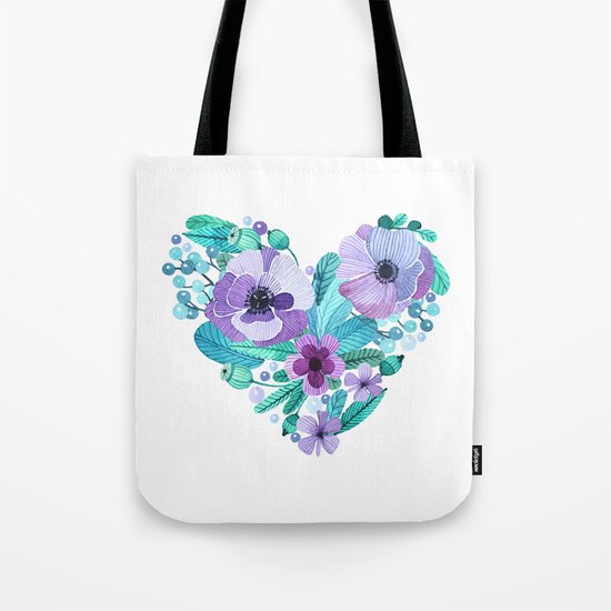 Flower heart Tote Bag