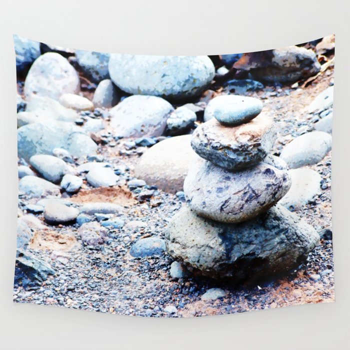 Rock Cairn Wall Tapestry