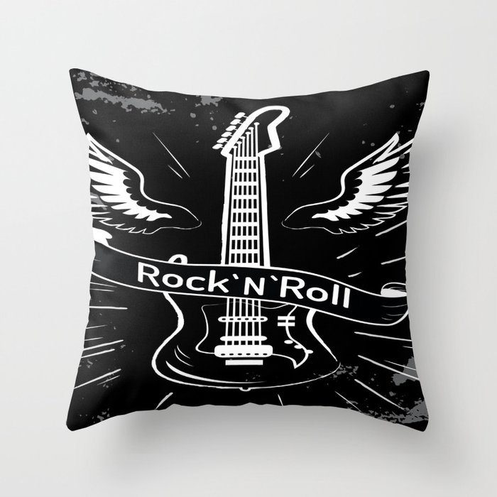 Rock And Roll Throw Pillow