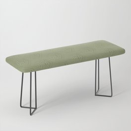 Olive Green Abstract Hexagon Geometric  Bench