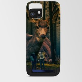 Meeting a Giant Deer Deep in the Forest iPhone Card Case