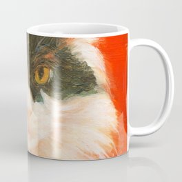 Classical calico cat portrait oil painting Mug