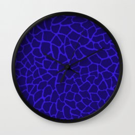 Mosaic Abstract Art Blue Wall Clock