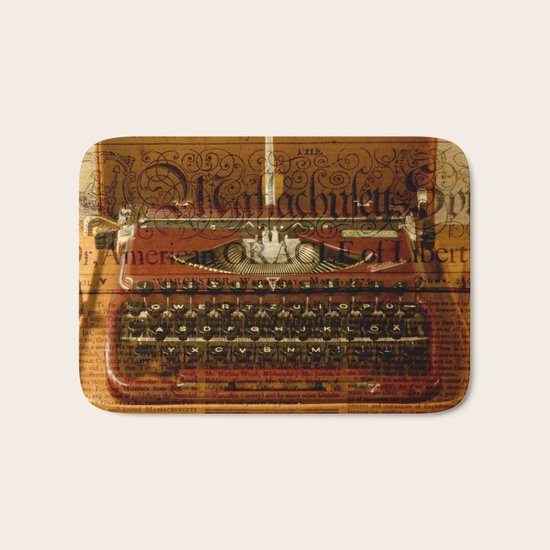 writing machine Bath Mat