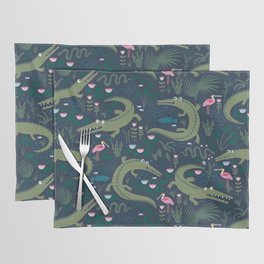 American Alligators and Roseate Spoonbills - Comeback Species by Cecca Designs Placemat